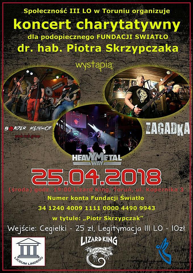 Plakat koncertu charytatywnego dla dr hab. Piotra Skrzypczaka (fot. wydarzenie na Facebooku)