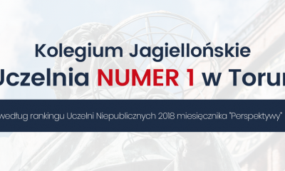 Kolegium Jagiellońskie najlepszą uczelnią niepubliczną w Toruniu (fot. materiały prasowe Kolegium)